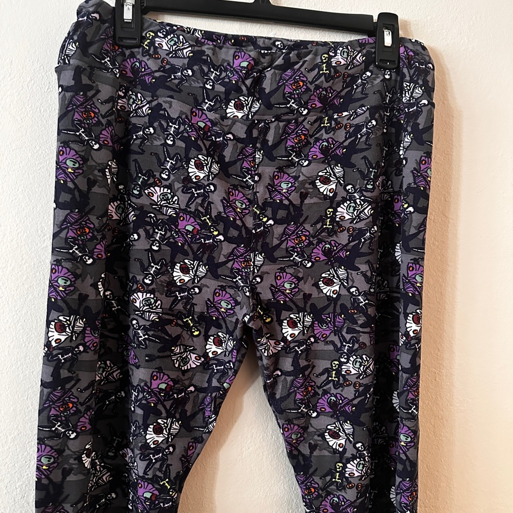 Purple and Black Halloween Patterned Bottoms